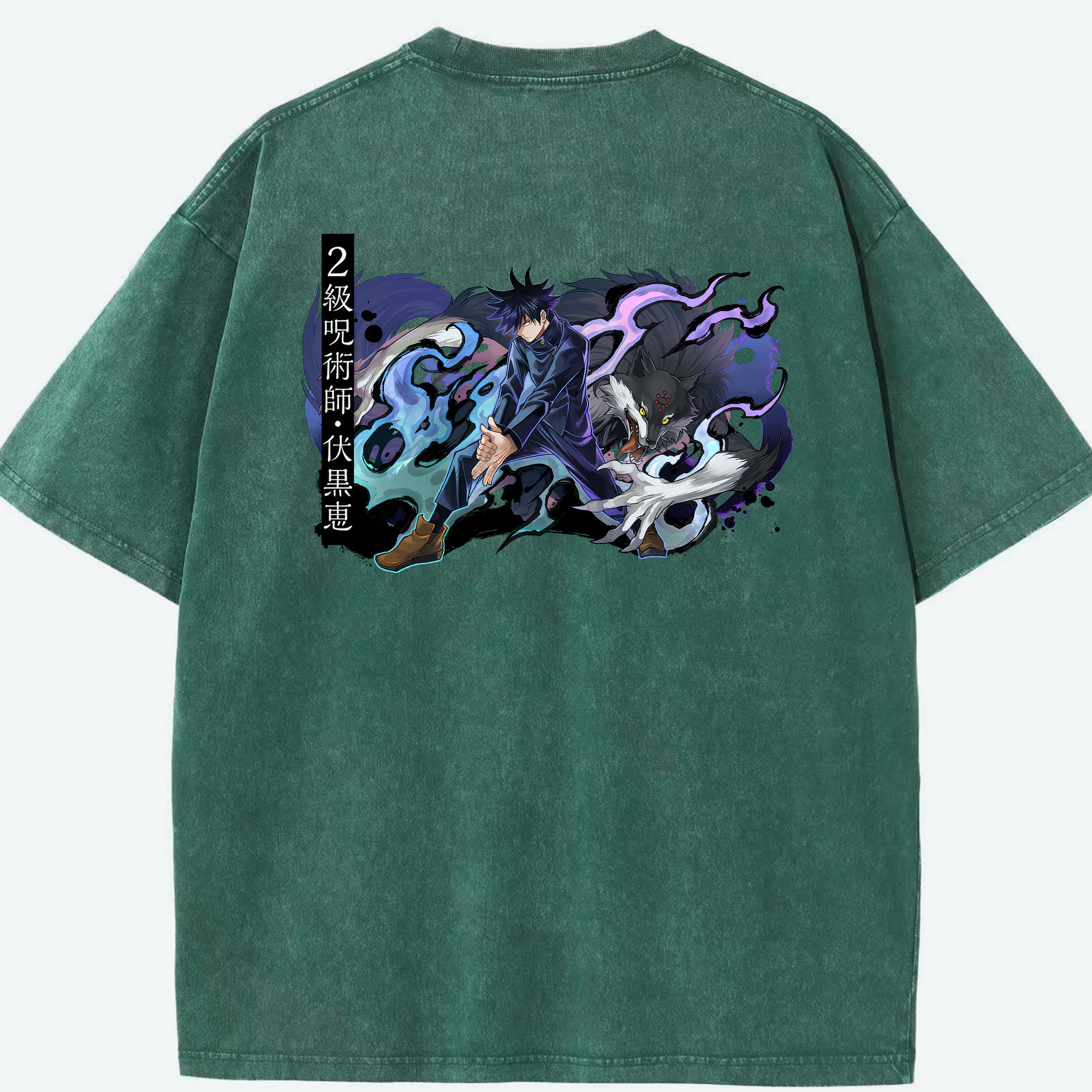 （画像用） 呪術廻戦 Jujutsu Kaisen 綿100% ヴィンテージ風 半袖Tシャツ（背面プリント）
